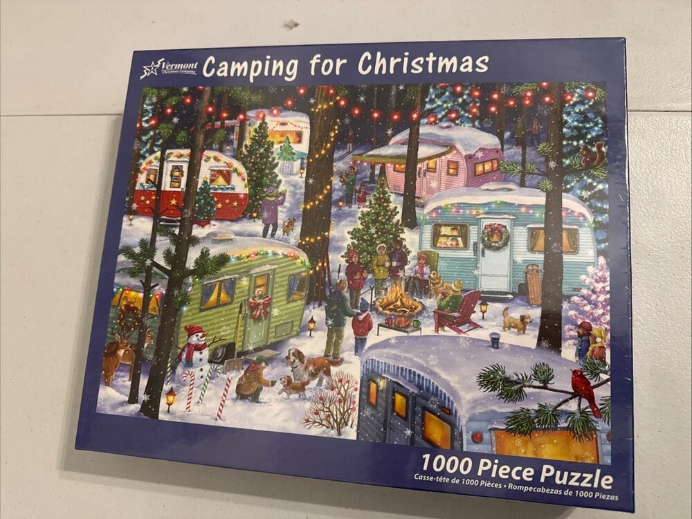 NEW/SEALED Vermont Christmas Company Camping For Christmas 1000 PC Puzzle
